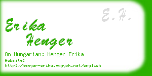 erika henger business card